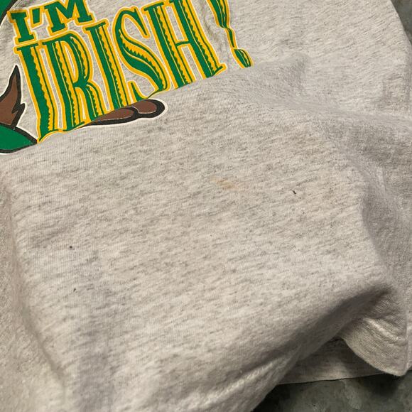 Vintage 90s Taz Tasmanian Devil Bet Your Shamrocks I'm Irish Shirt XL Leprechaun - Picture 8 of 16